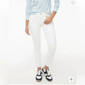 J Crew Factory 8" Midrise white skinny jean in signature stretch 30 NWT